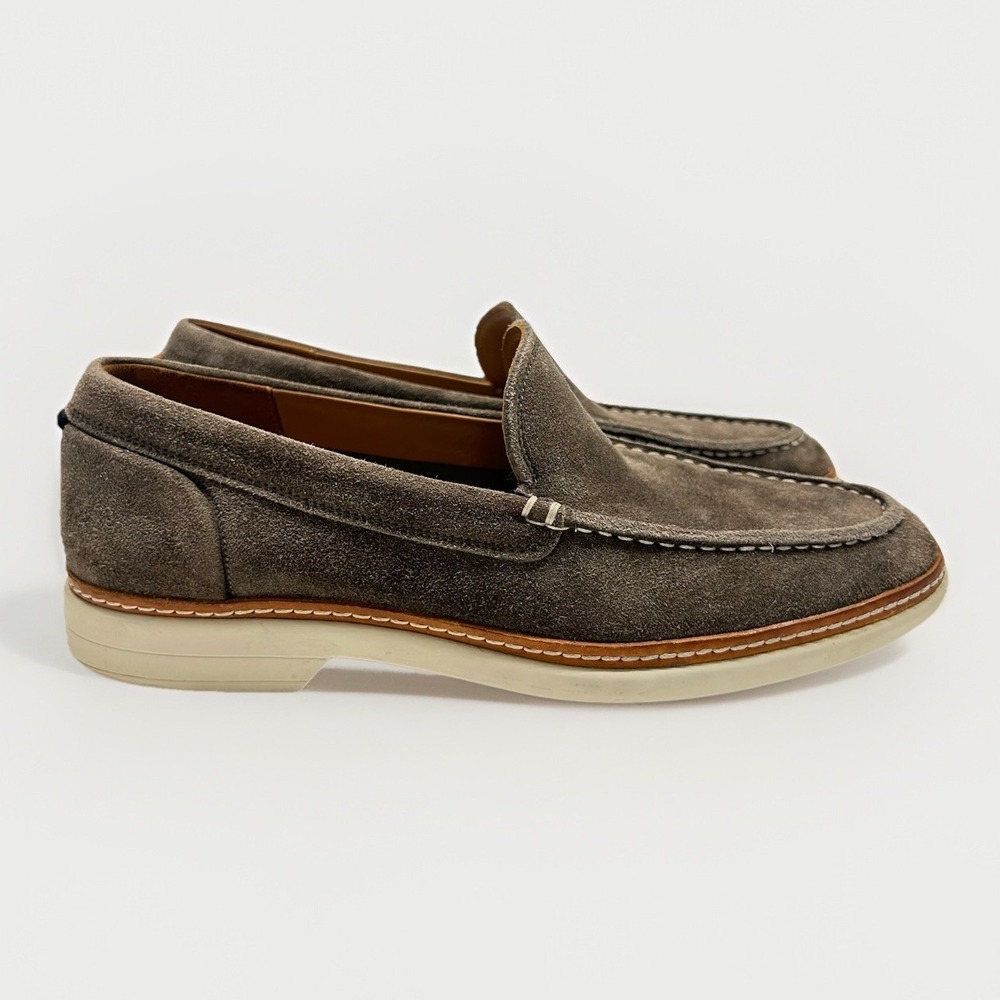 Allen Edmonds WILDER Suede Venetian Slip On Loafers 9.5 D Brown Dress Shoes